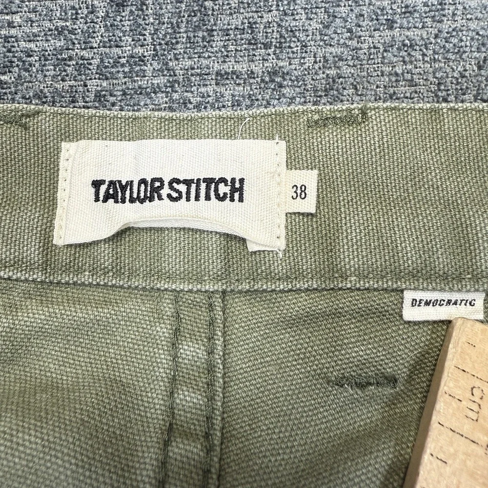 Taylor Stitch Democratic Foundation Pant Mens 38 Olive Organic Cotton Chino